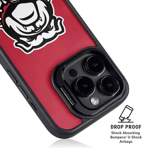 University of Georgia Bulldogs Logo iPhone 15 Pro Kickstand Case